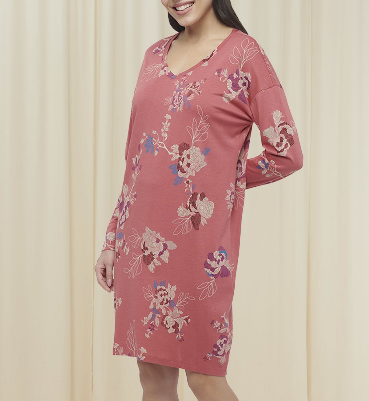 Night Dress In Long Sleeves