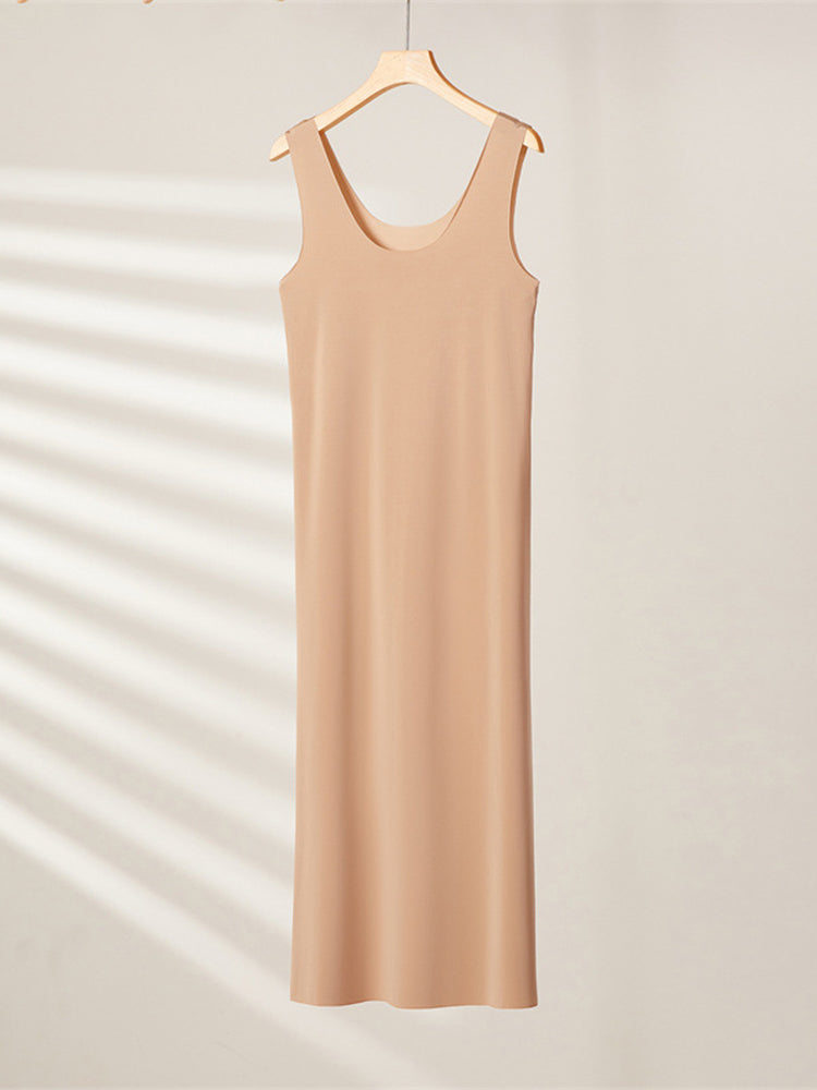 Sexy Seamless Long Ice Silk Slip Night Dresses&nbsp;