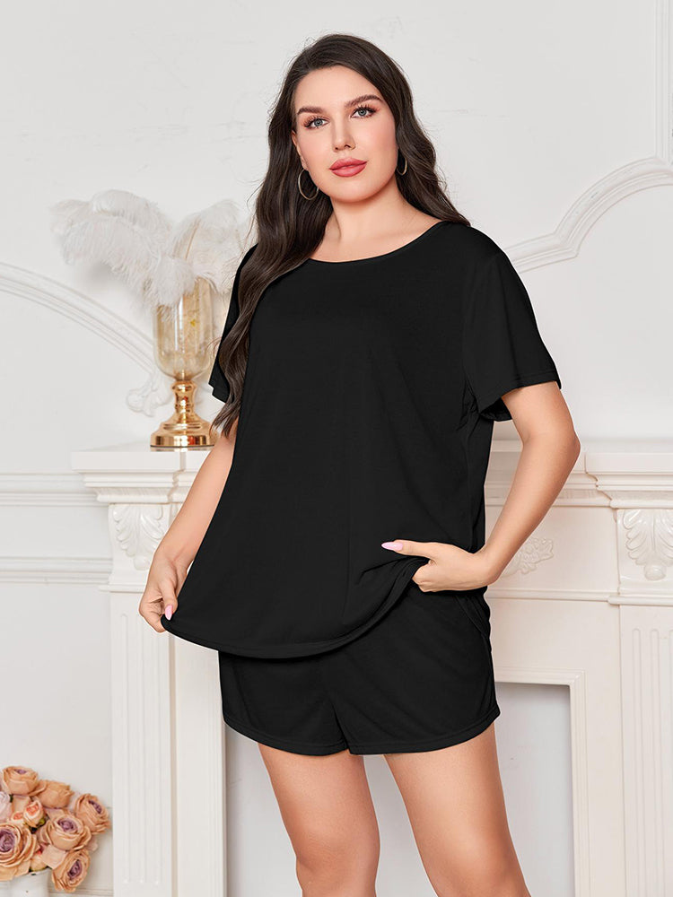 Solid Color Soft Lounge Two-Piece Set