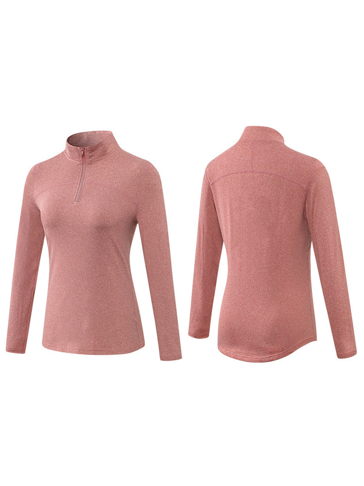 Women's Winter Long Sleeve Fleece Fitness Sports Thermal Tops