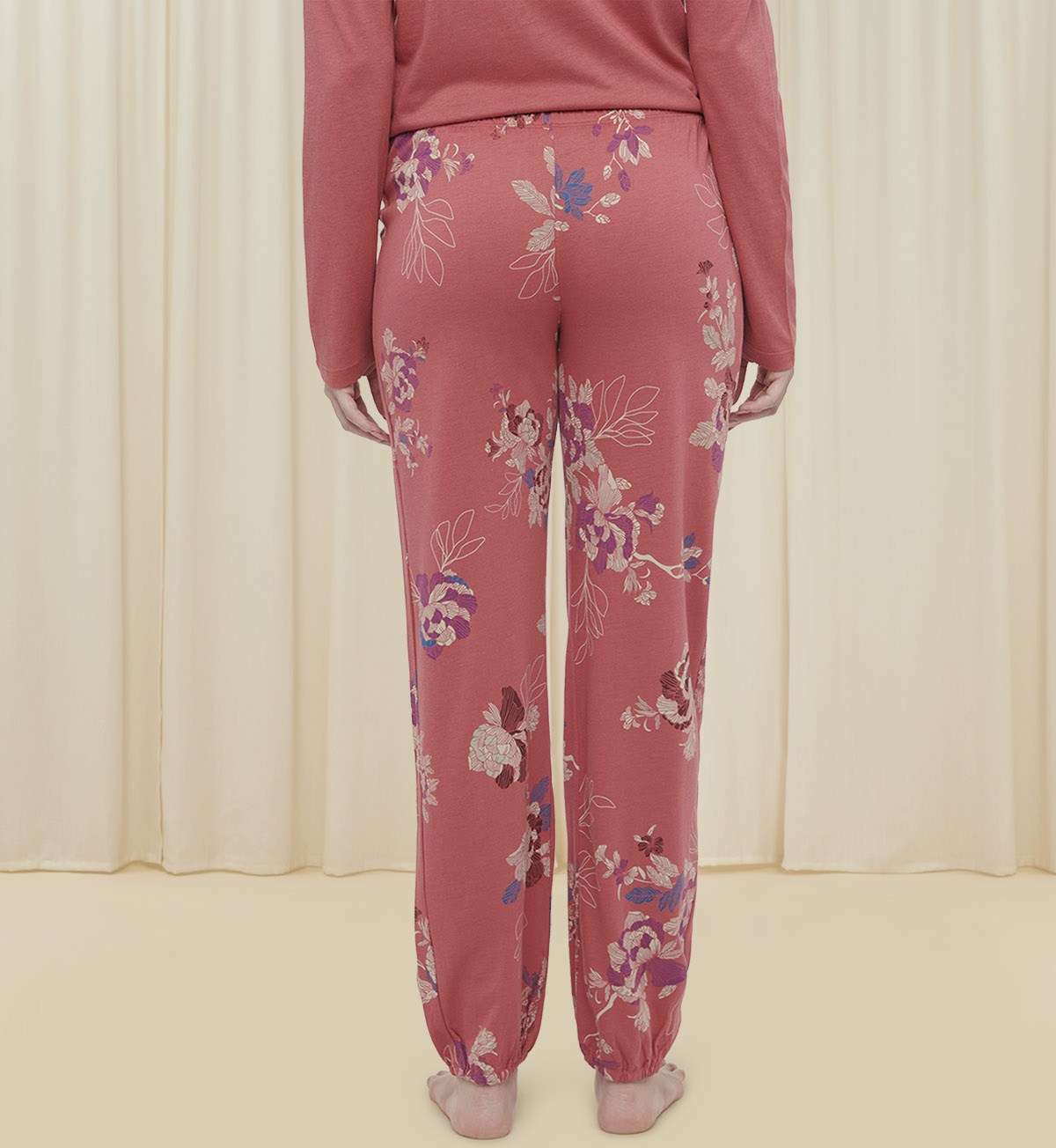 Cotton Pajama Set In Long Sleeves