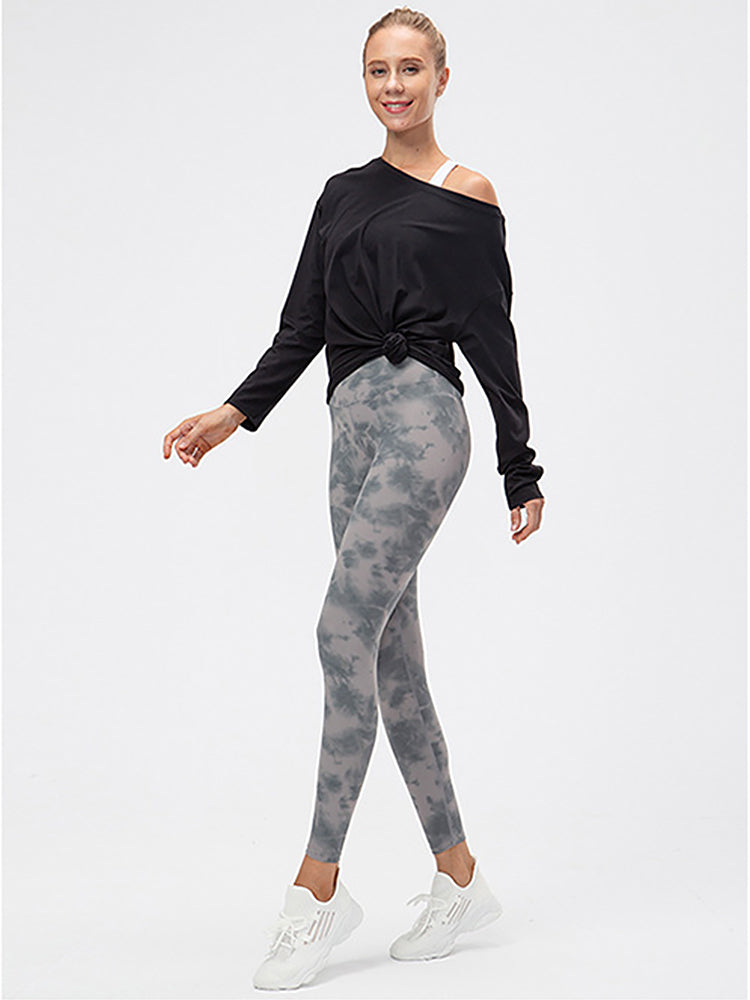 Off-Neck Relaxed Yoga Sports Top