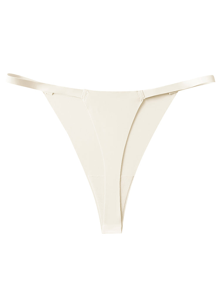 4-Pack Low Waist Sexy Ice Silk Seamless T-shaped Thong