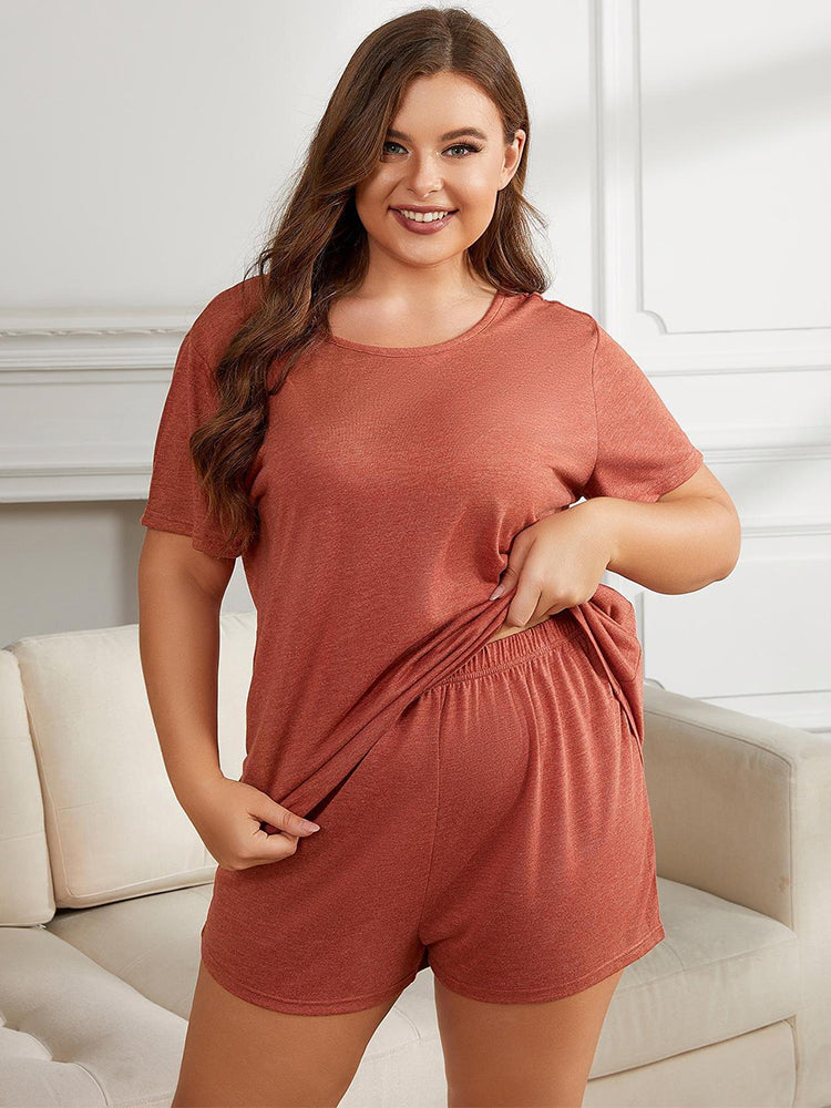 Solid Color Soft Lounge Two-Piece Set