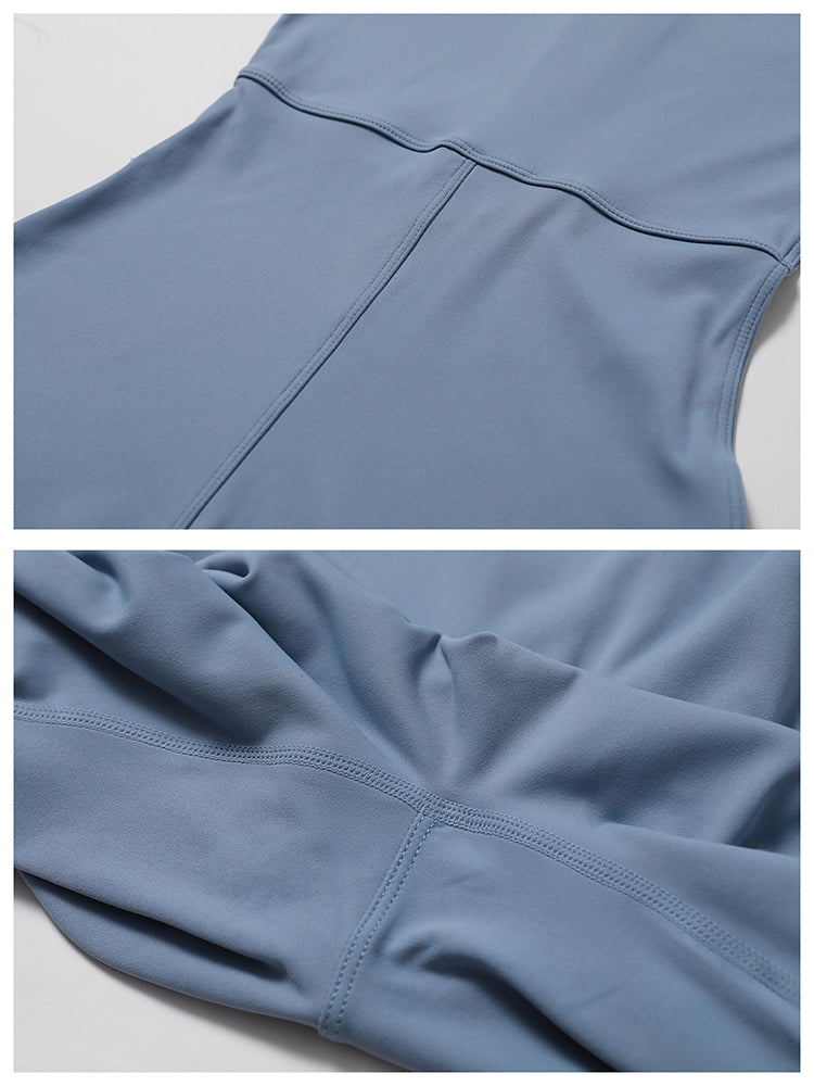 Full-Length Long Sleeve Zip-Up Sport Bodysuit for Women