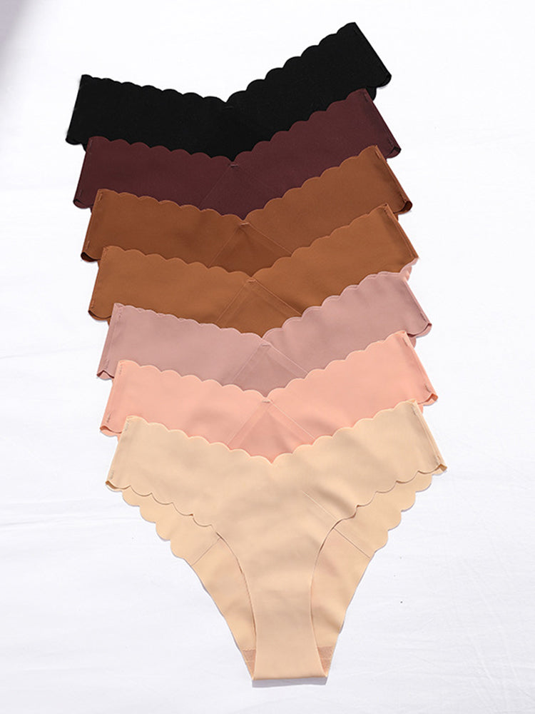 4-Pack Women's Seamless Scallop Edge Thong