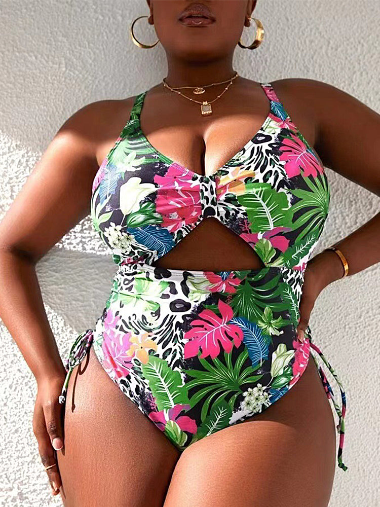 Women's Plus Size One-Piece Bikini Swimsuit