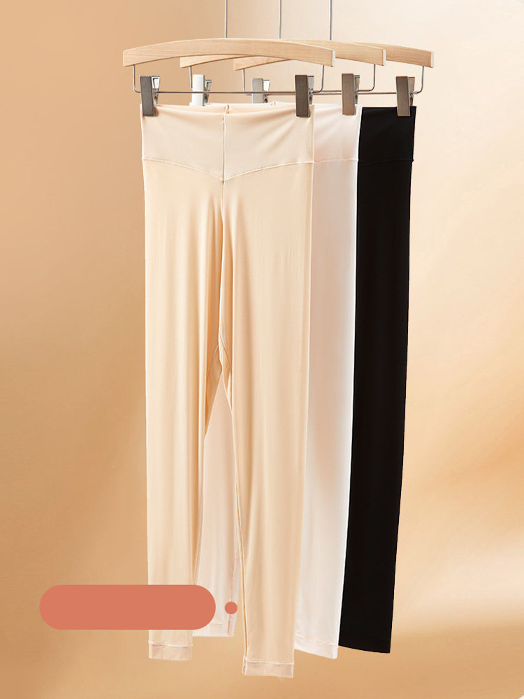 Seamless Black Warmth-Retaining Leggings