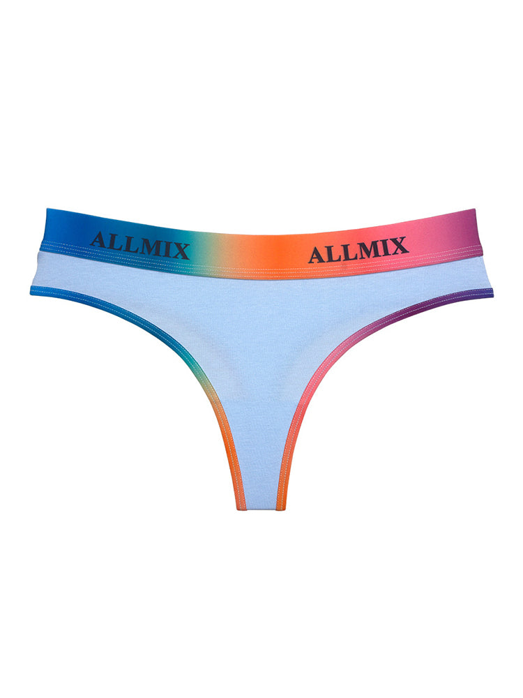 Women's Gradient Rainbow Seamless Low-Rise Thong