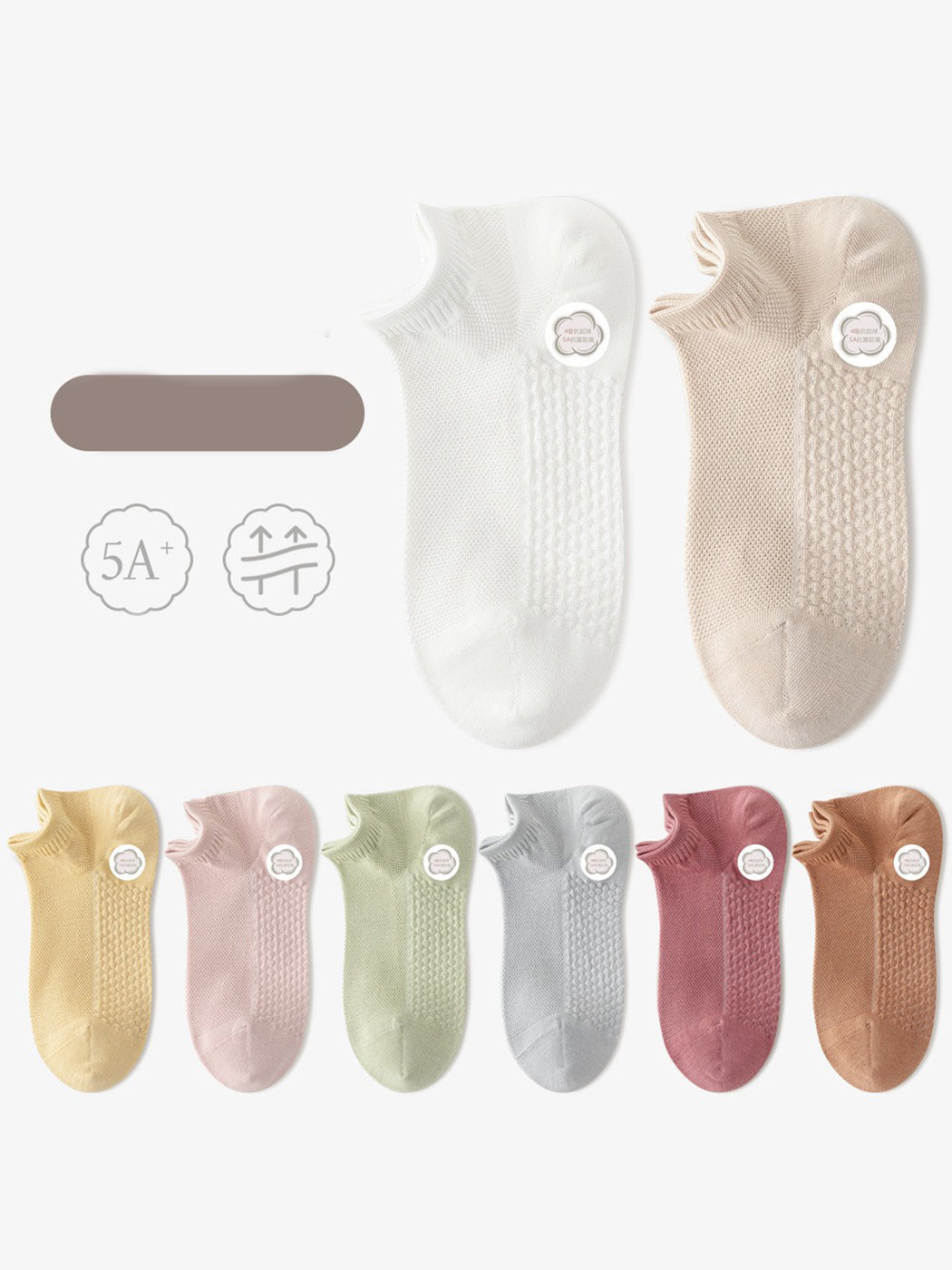 Women's Thin Cotton Mesh Breathable Ankle Socks
