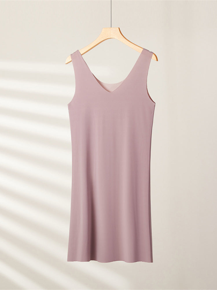 Seamless Short Ice Silk Nightdress