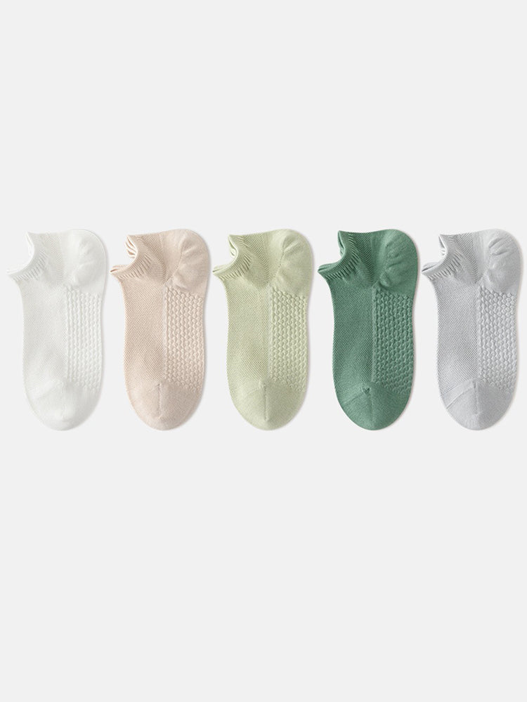 Women's 5-Pack Invisible Comfort Ankle Socks