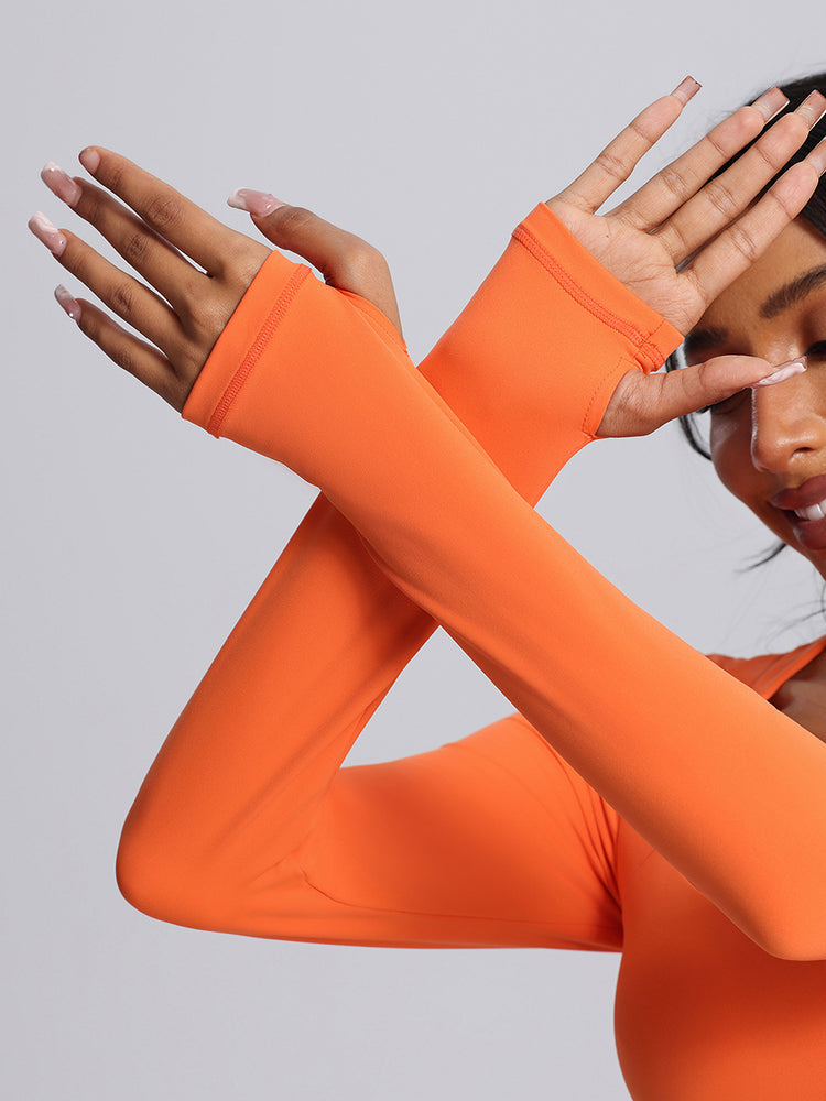 Seamless Full-Body Long-Sleeve Yoga One-Pieces with Square Neckline