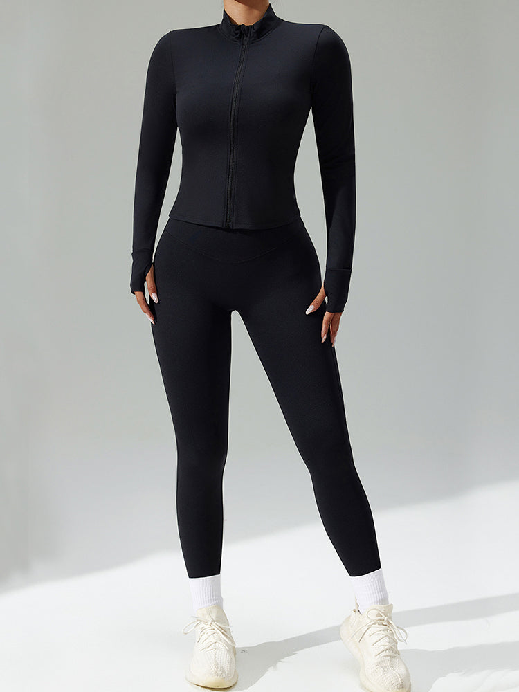 Quick-drying Tight 3-Piece Yoga Set with Jacket