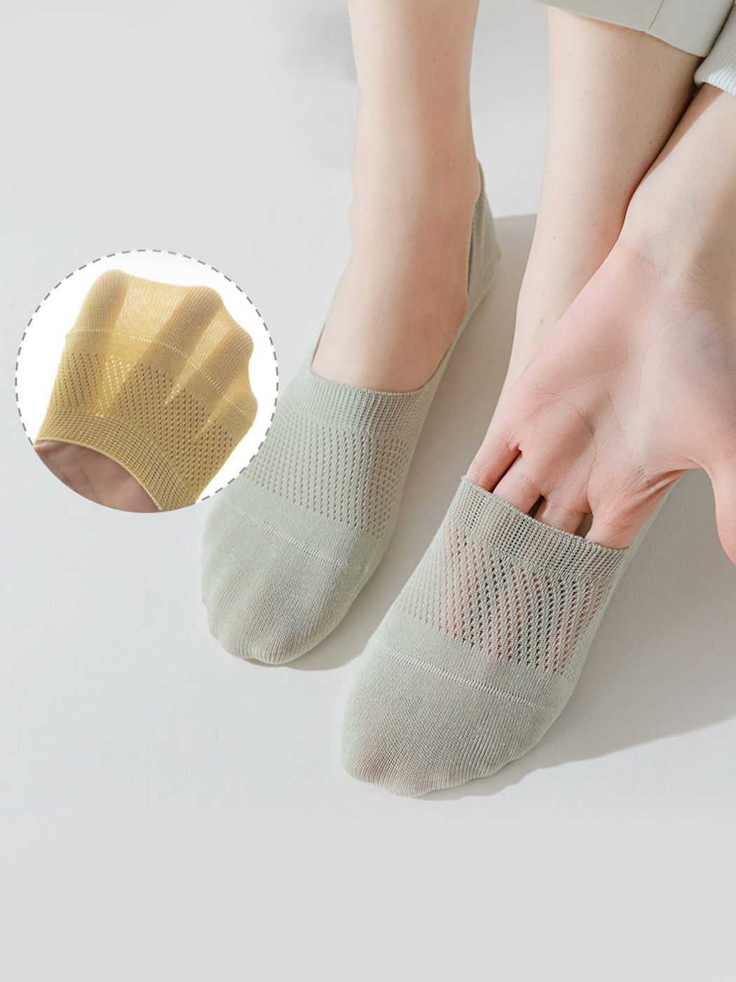 Women's Summer Thin Mesh Cotton Invisible Socks