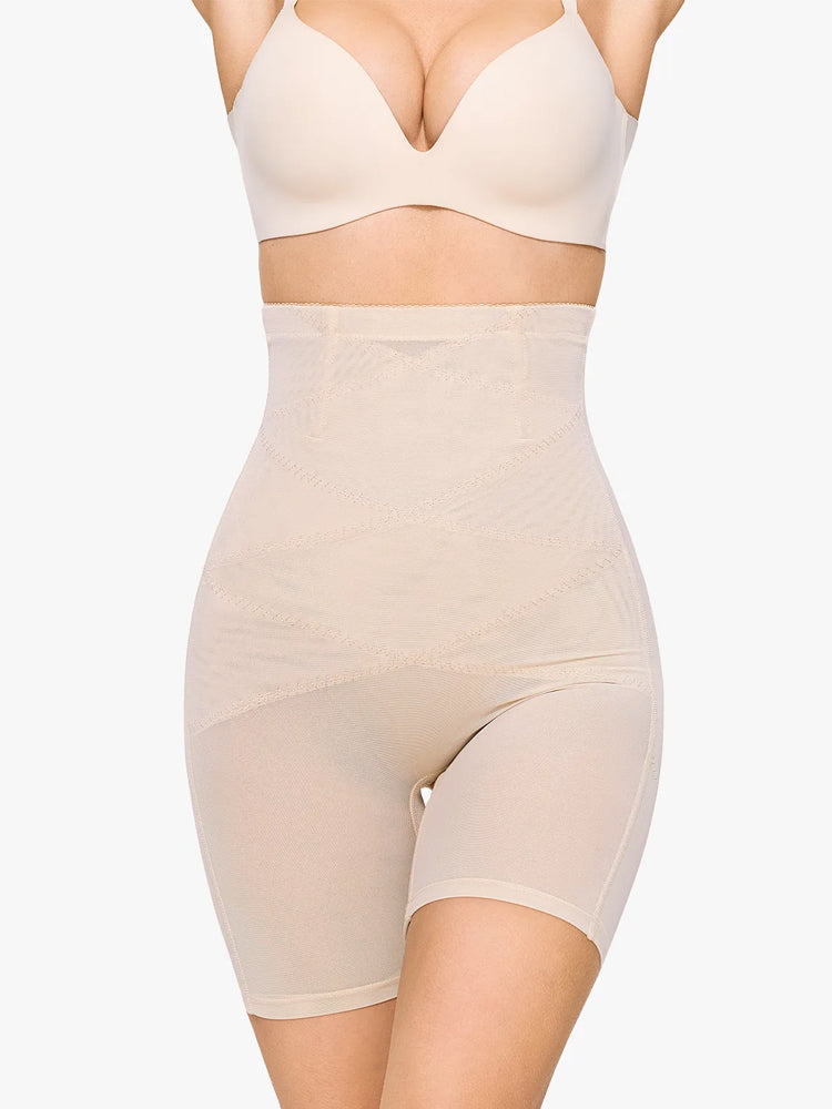 Plus Size High-Waisted Postpartum Shaping Shorts for Women