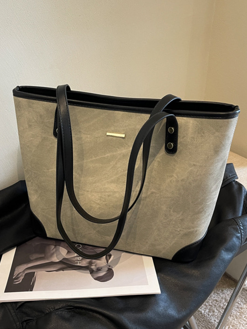 Fashion Textured Large Capacity Tote Shoulder Bag