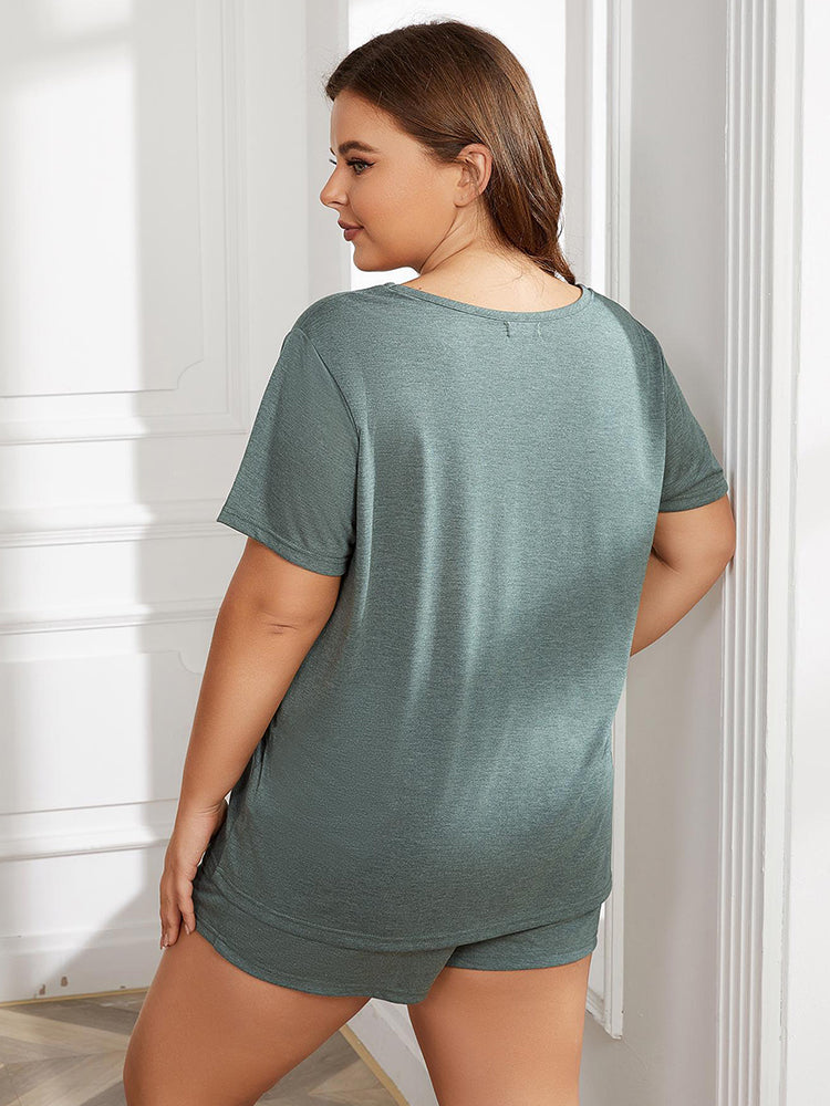 Solid Color Soft Lounge Two-Piece Set