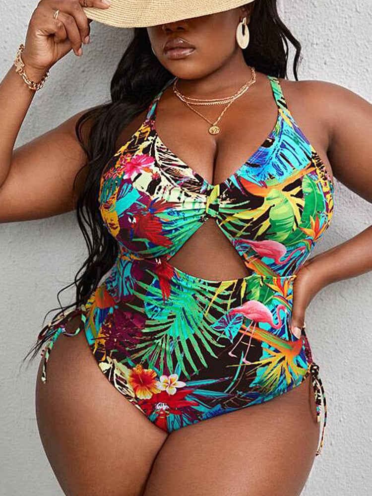 Women's Plus Size One-Piece Bikini Swimsuit