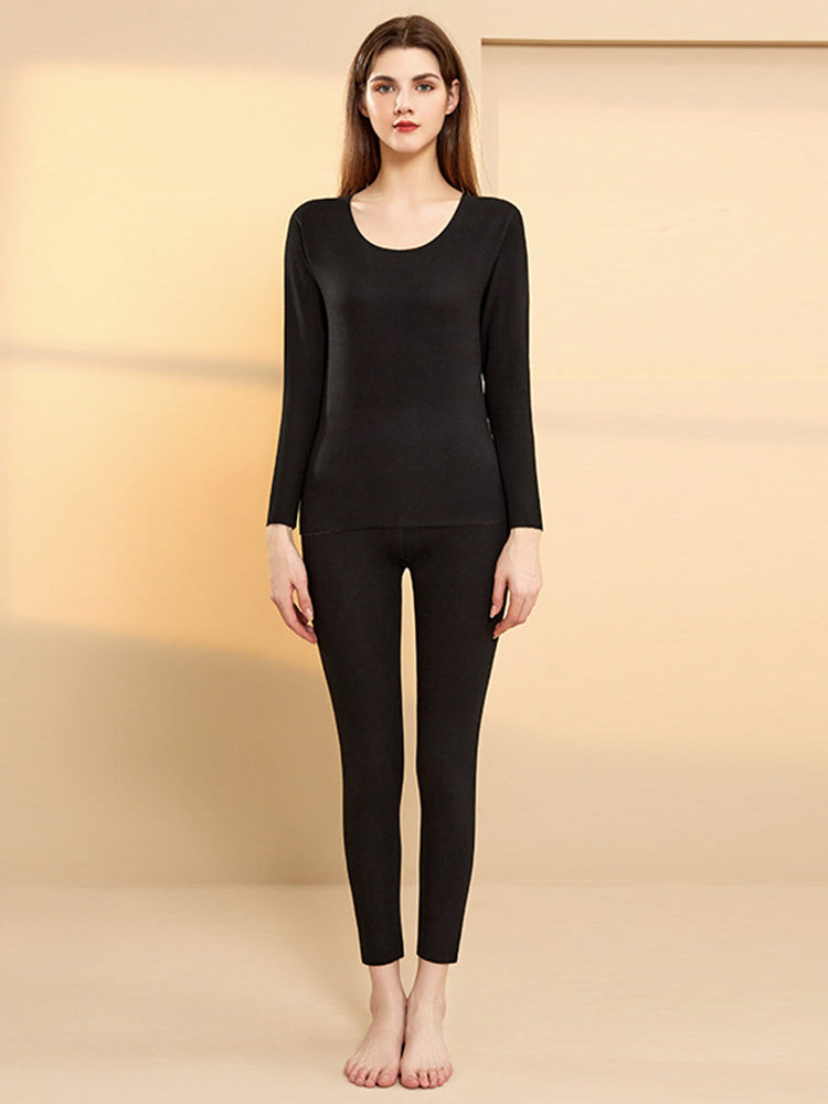 Winter Ultra-Soft Fleece Base Layer Long Johns Set