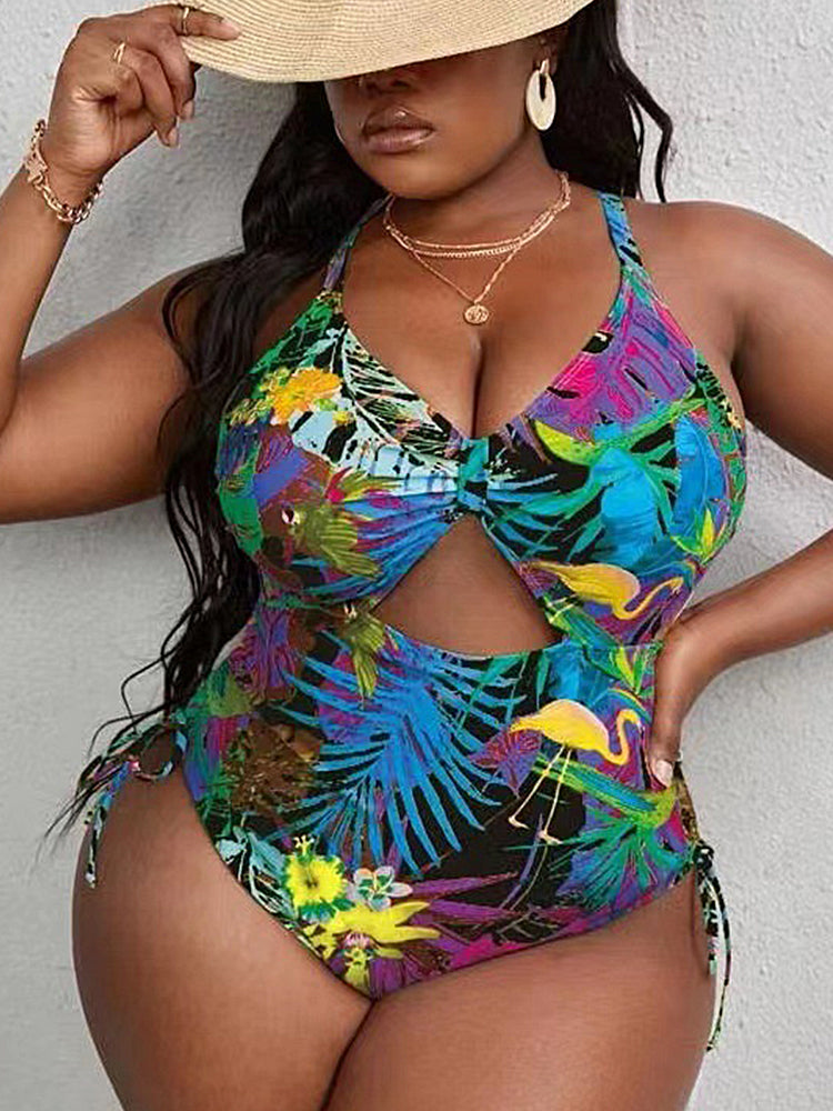 Women's Plus Size One-Piece Bikini Swimsuit