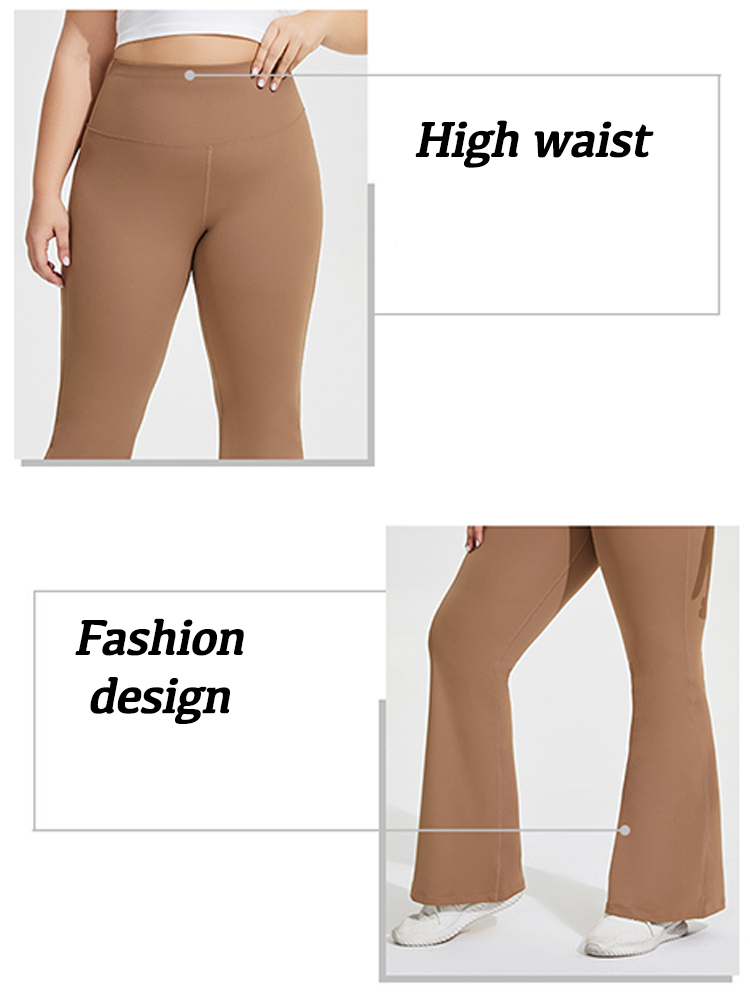 Seamless Butt-Lifting Sports Yoga Flared Trousers