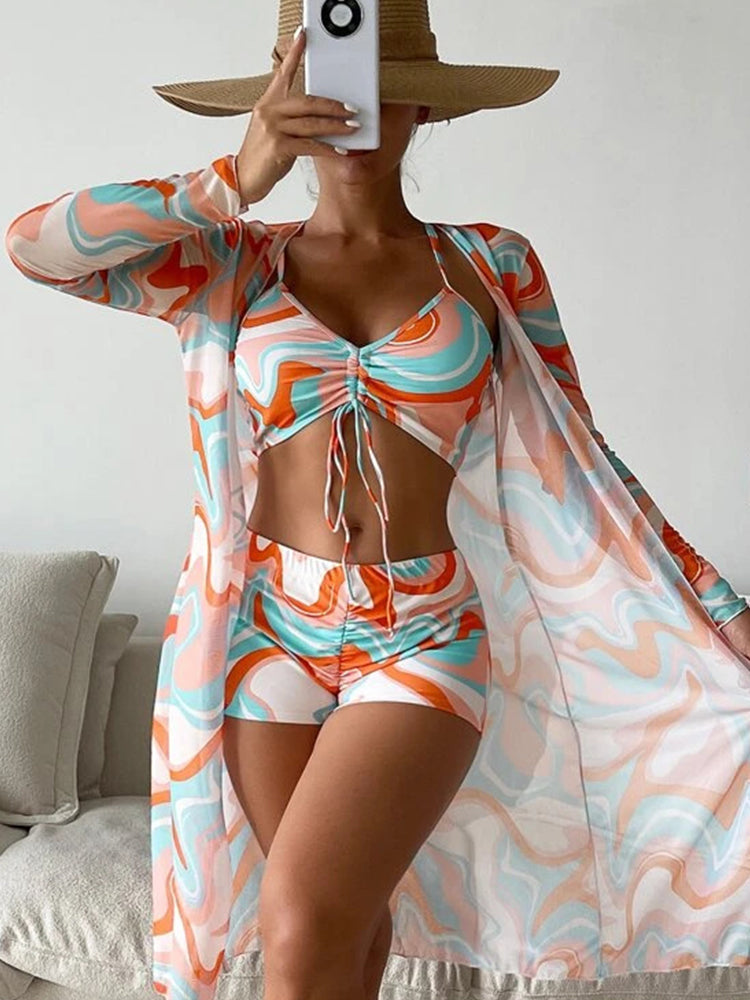 Women's Sexy 3-Piece European Swimwear Set