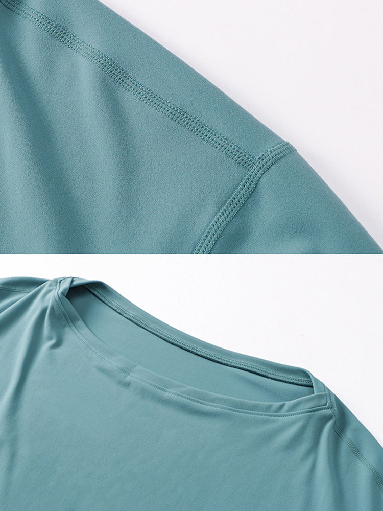 Off-Neck Relaxed Yoga Sports Top
