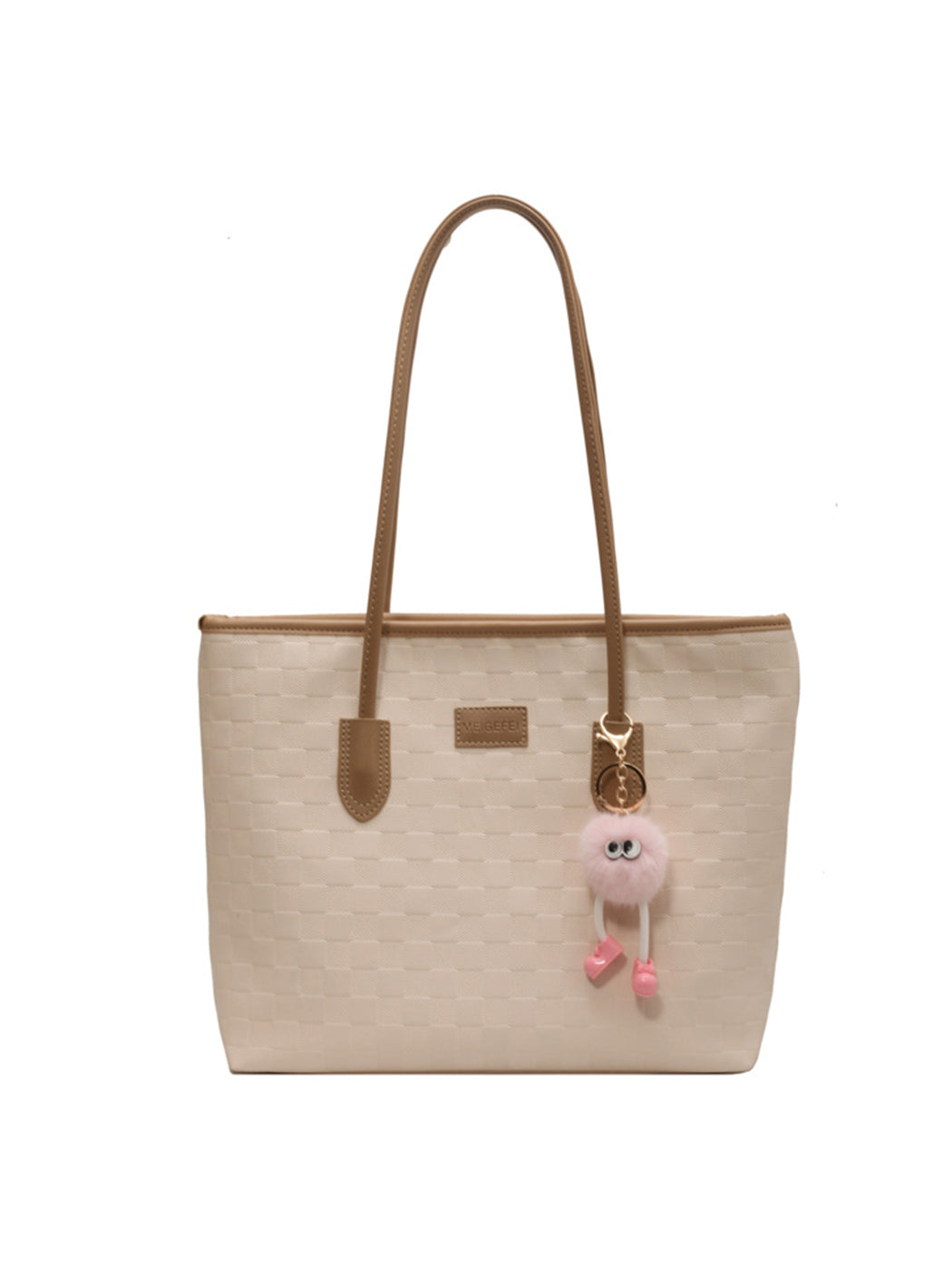 Stylish Shoulder Tote Bag With Bag Charm