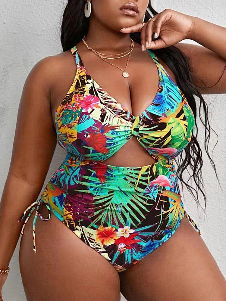 Women's Plus Size One-Piece Bikini Swimsuit
