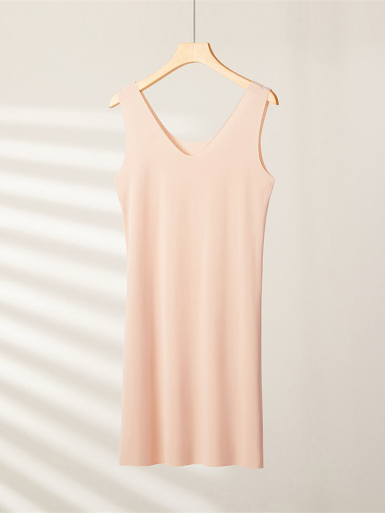Seamless Short Ice Silk Nightdress