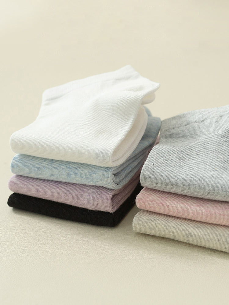 Women's Pure Cotton Candy Color Casual Short Socks