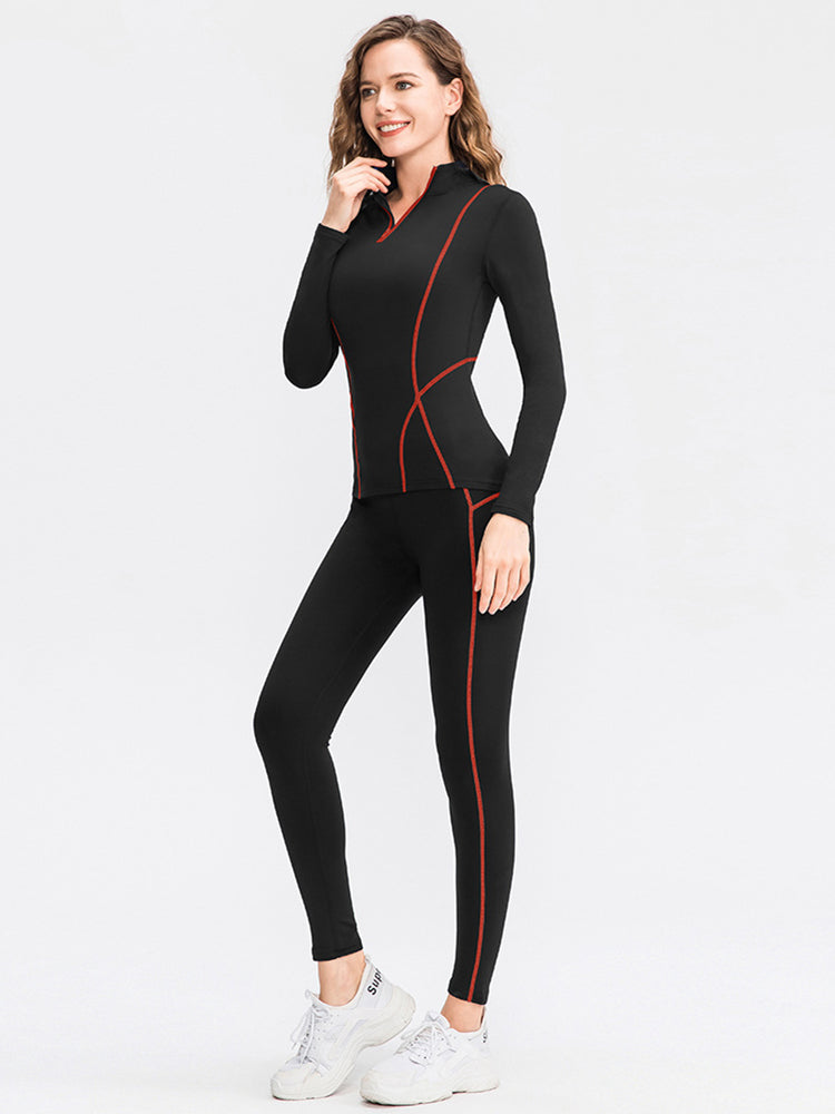 Women's Fleece High Elastic Sports Thermal Sets