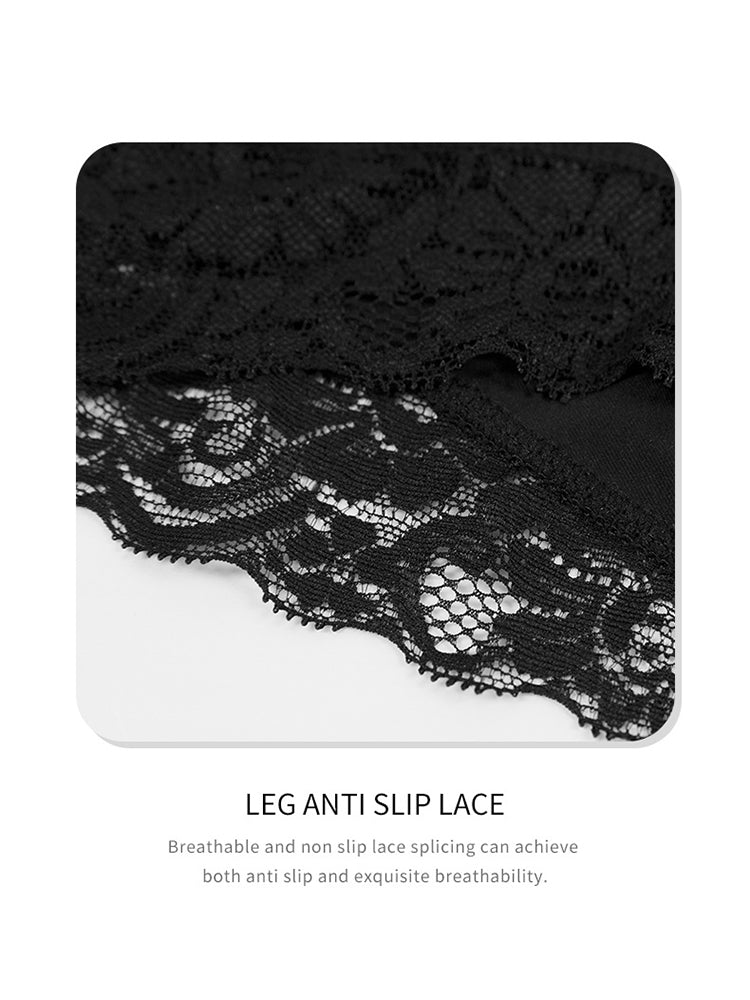 Lace Trim High-Waisted Sculpting Shorts