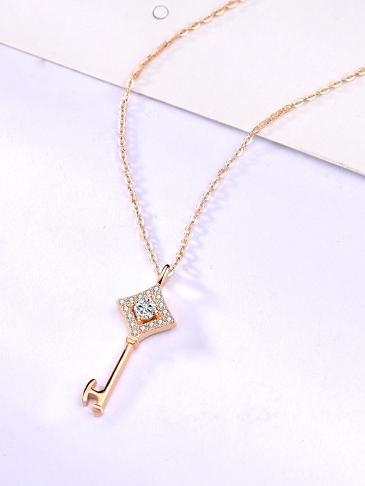 Diamond Key Pendant Necklace