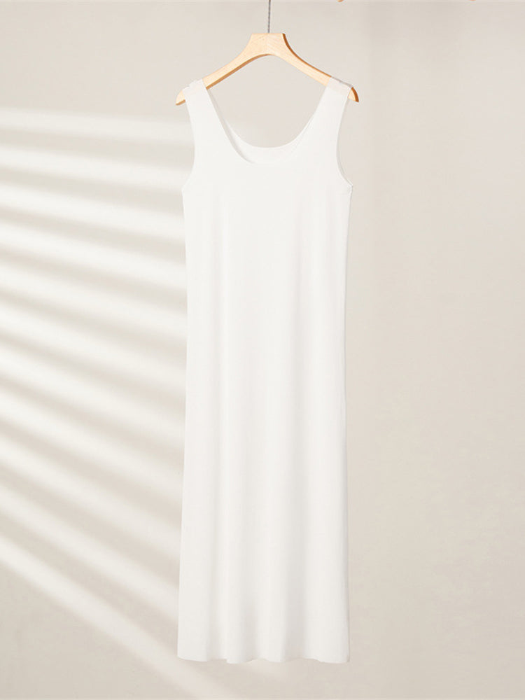 Sexy Seamless Long Ice Silk Slip Night Dresses&nbsp;