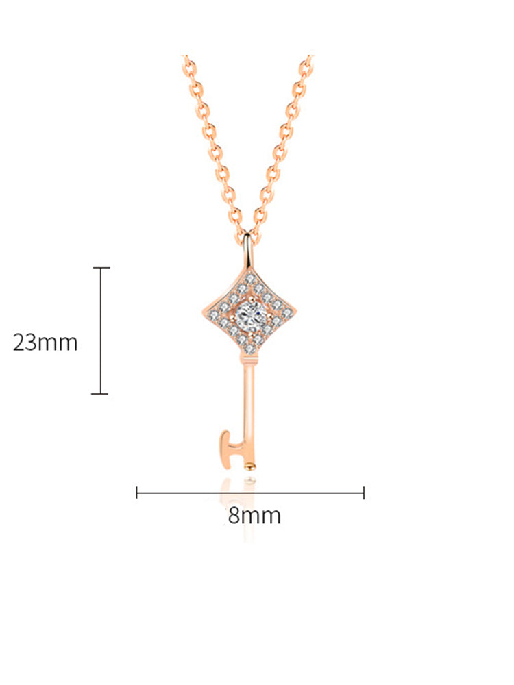 Diamond Key Pendant Necklace