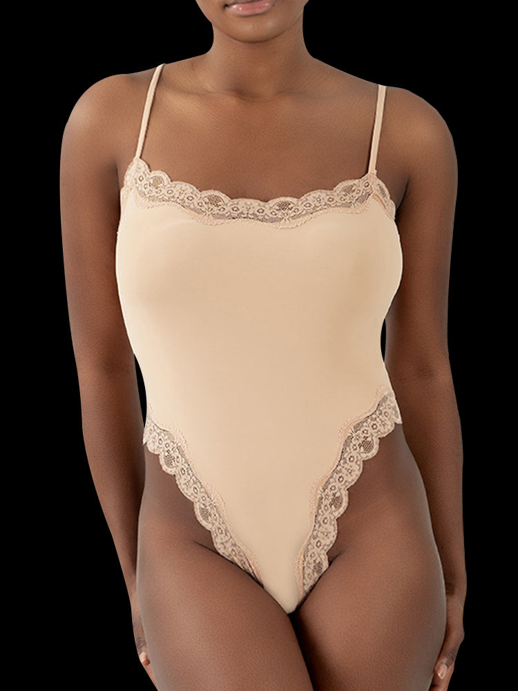 Seductive Lace Strap Bodysuit for Women
