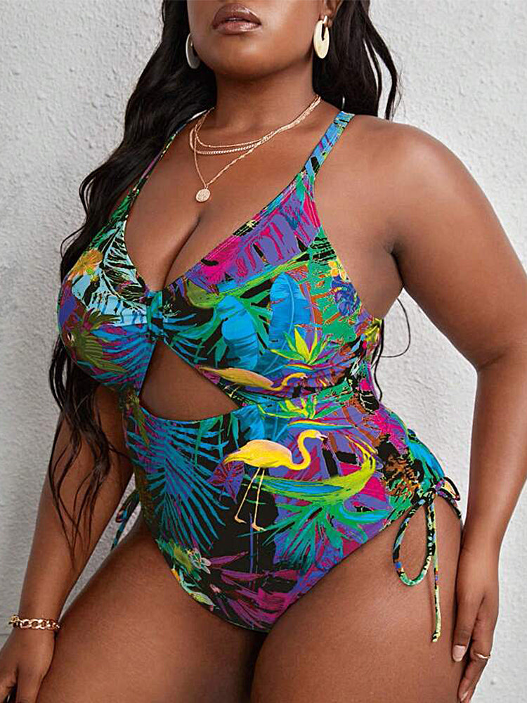 Women's Plus Size One-Piece Bikini Swimsuit