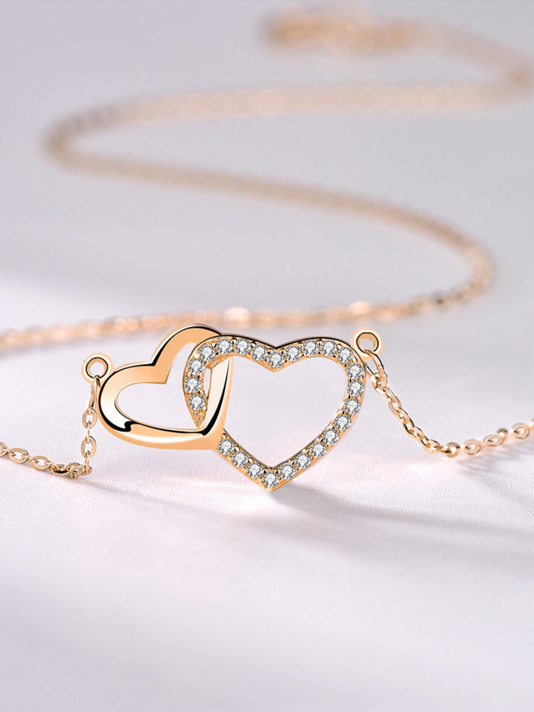 Interlocking Diamond Heart Necklace