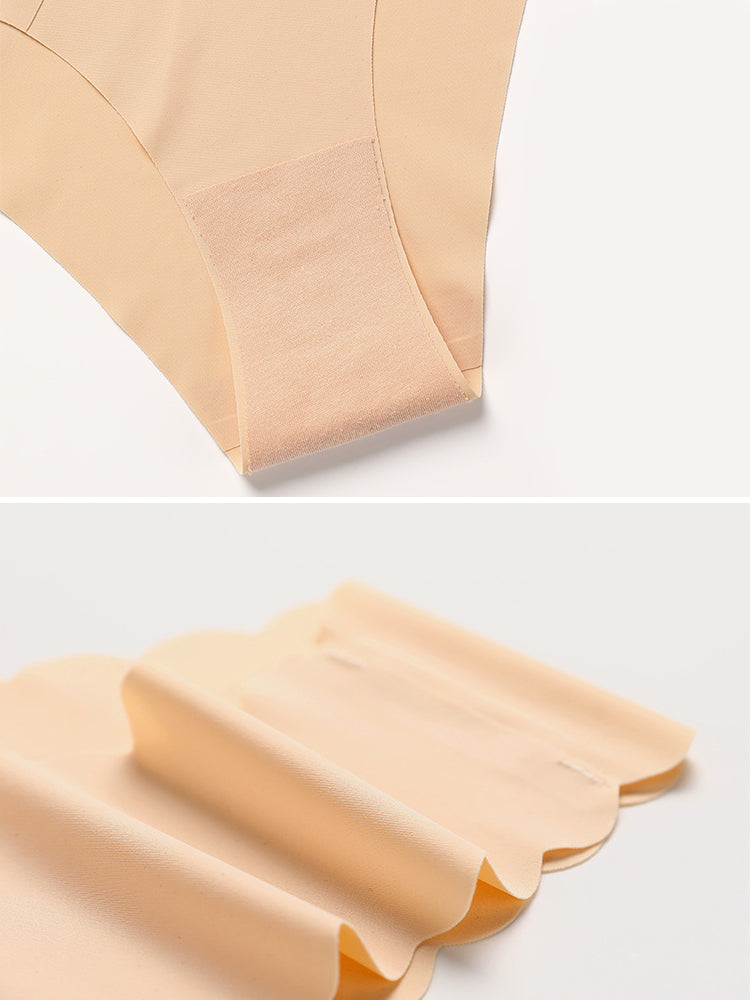 4-Pack Women's Seamless Scallop Edge Thong