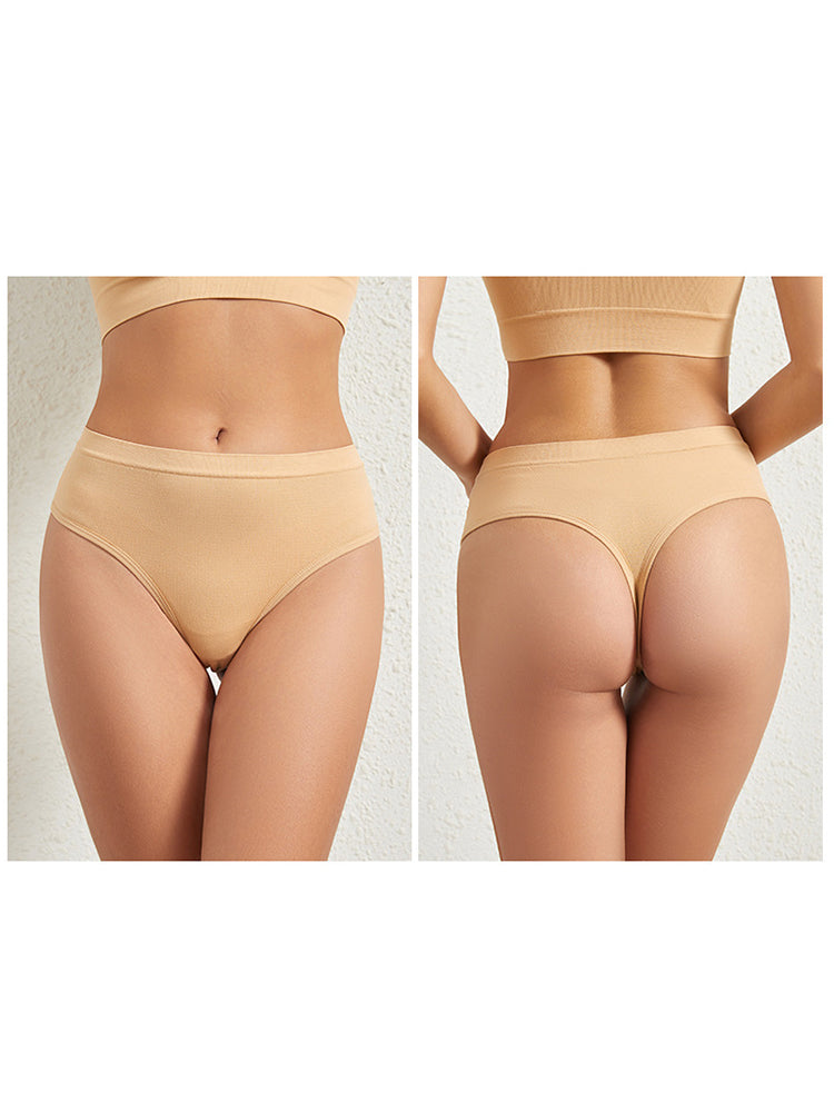 Sexy Solid Color Plus Size Sports T-back Briefs