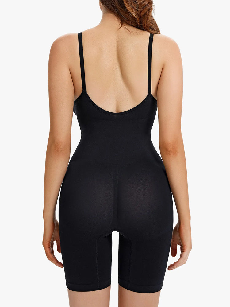 Tummy Control Faja Seamless Sculpting Bodysuit Mid Thigh Shapewear