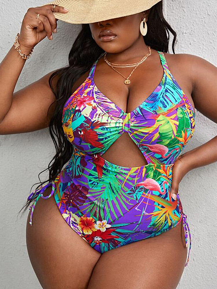 Women's Plus Size One-Piece Bikini Swimsuit