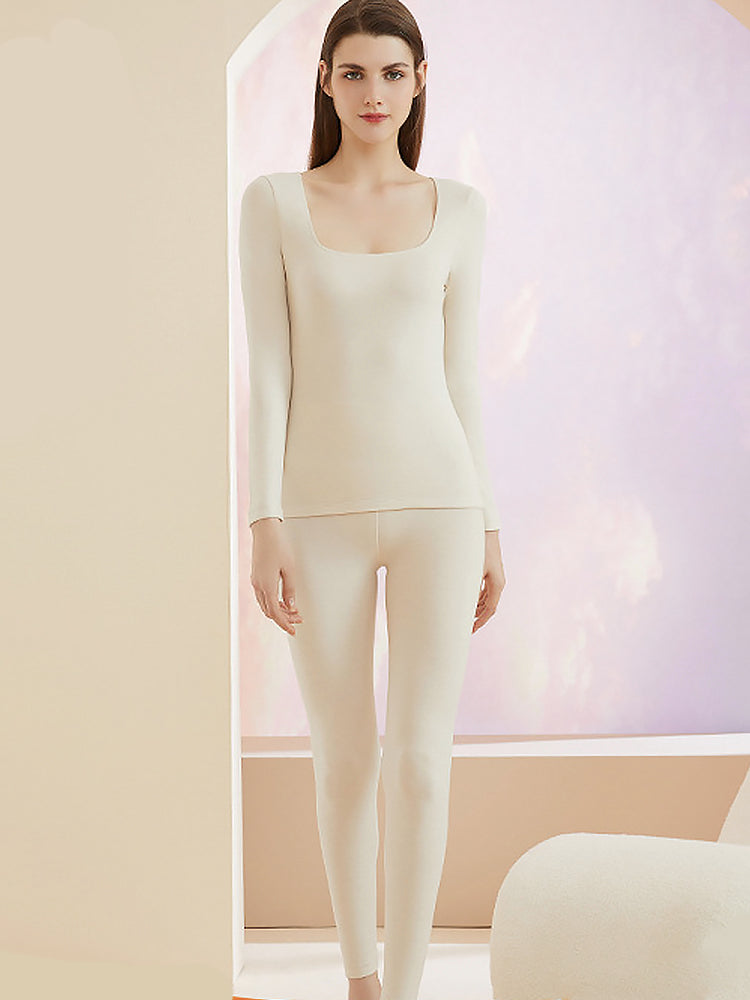 Women's Lightweight Low Collar Thermal Base Layer Top