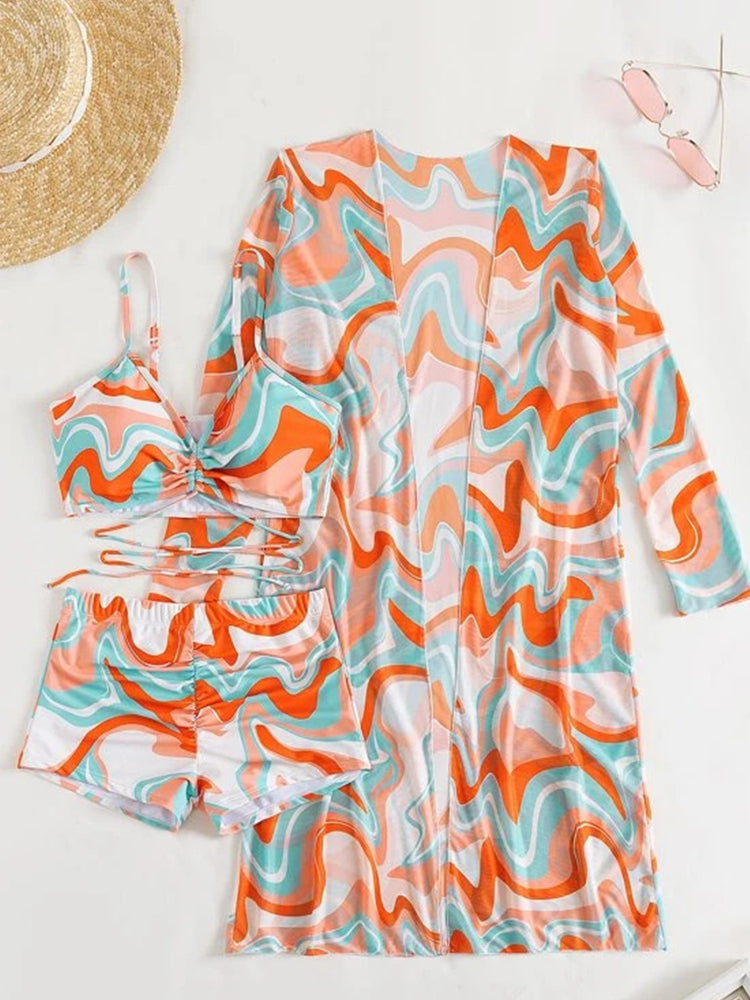 Women's Sexy 3-Piece European Swimwear Set