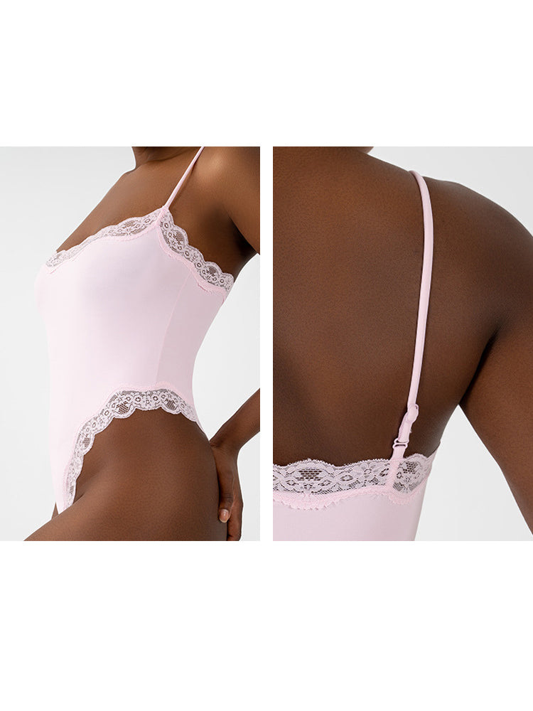 Seductive Lace Strap Bodysuit for Women