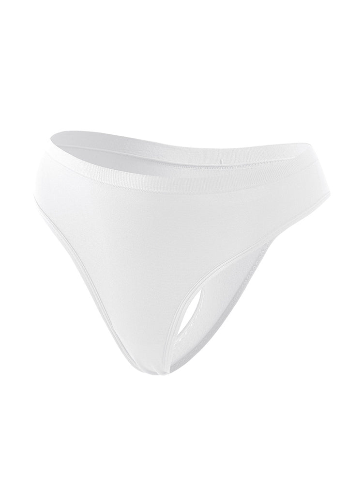 Sexy Solid Color Plus Size Sports T-back Briefs